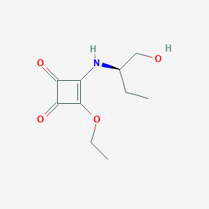 molecular formula C10H15NO4 B164329 3-Cyclobutene-1,2-dione,3-ethoxy-4-[[1-(hydroxymethyl)propyl]amino]-,(R)-(9CI) CAS No. 131588-96-0