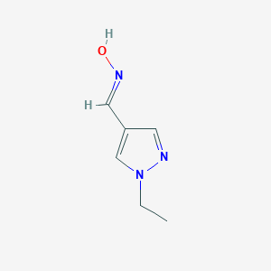 molecular formula C6H9N3O B164332 (E)-1-(1-ethyl-1H-pyrazol-4-yl)-N-hydroxymethanimine CAS No. 134516-26-0
