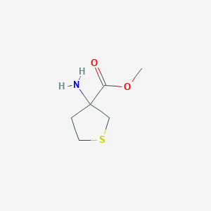 molecular formula C6H11NO2S B1643416 Methyl 3-aminothiolane-3-carboxylate CAS No. 742051-73-6