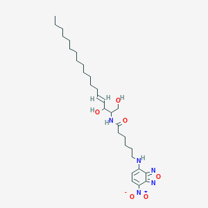 molecular formula C30H49N5O6 B164342 Hexanamide, N-(2-hydroxy-1-(hydroxymethyl)-3-heptadecenyl)-6-((7-nitro-4-benzofurazanyl)amino)- CAS No. 86701-10-2
