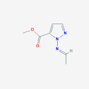 molecular formula C7H9N3O2 B1643506 Methyl 2-[(E)-ethylideneamino]pyrazole-3-carboxylate 