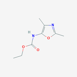 molecular formula C8H12N2O3 B164351 Ethyl (2,4-dimethyloxazol-5-yl)carbamate CAS No. 132334-50-0