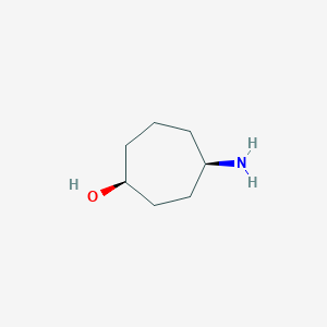 molecular formula C7H15NO B1643511 (1S,4R)-4-Amino-cycloheptanol 