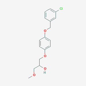 1-[4-[(3-Chlorophenyl)methoxy]phenoxy]-3-methoxypropan-2-ol