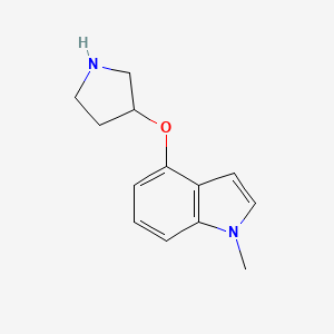 molecular formula C13H16N2O B1643562 1-methyl-4-(pyrrolidin-3-yloxy)-1H-indole 