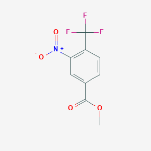 molecular formula C9H6F3NO4 B164361 甲基3-硝基-4-(三氟甲基)苯甲酸酯 CAS No. 126541-81-9