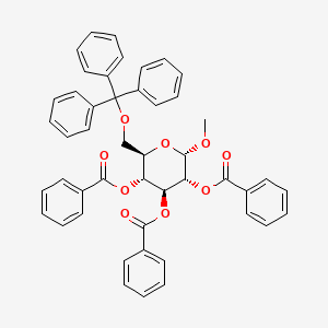 molecular formula C47H40O9 B1643673 Methyl 2,3,4-tri-O-benzoyl-6-O-trityl-A-D-glucopyranoside 