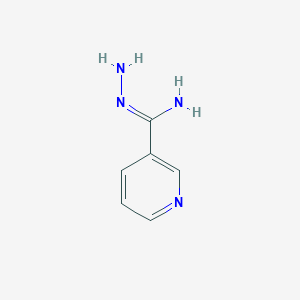 molecular formula C6H8N4 B1643689 N'-aminopyridine-3-carboximidamide 