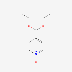 molecular formula C10H15NO3 B1643935 Pyridine, 4-(diethoxymethyl)-, 1-oxide 