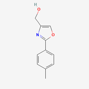 molecular formula C11H11NO2 B1643947 (2-P-Tolyl-oxazol-4-YL)-methanol CAS No. 36841-47-1