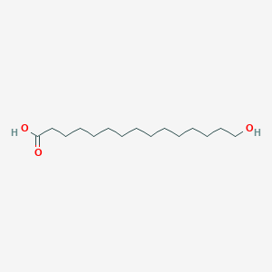 molecular formula C15H30O3 B164413 15-Hydroxypentadecanoic acid CAS No. 4617-33-8