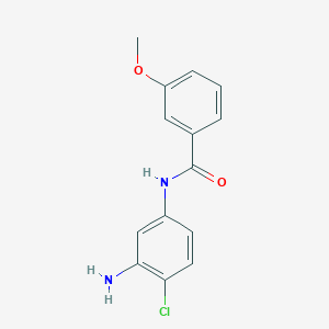 molecular formula C14H13ClN2O2 B1644135 N-(3-Amino-4-chlorophenyl)-3-methoxybenzamide CAS No. 926238-06-4