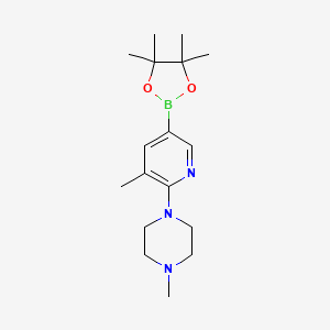1-Methyl-4-(3-methyl-5-(4,4,5,5-tetramethyl-1,3,2-dioxaborolan-2-yl)pyridin-2-yl)piperazine