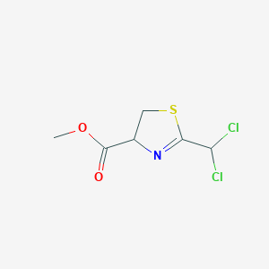molecular formula C6H7Cl2NO2S B1644183 Methyl 2-(dichloromethyl)-4,5-dihydro-1,3-thiazole-4-carboxylate CAS No. 321371-28-2