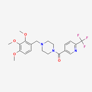 molecular formula C21H24F3N3O4 B1644264 [6-(Trifluoromethyl)pyridin-3-yl]-[4-[(2,3,4-trimethoxyphenyl)methyl]piperazin-1-yl]methanone 