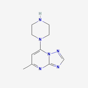 molecular formula C10H14N6 B1644370 5-Methyl-7-(1-piperazinyl)[1,2,4]triazolo[1,5-a]pyrimidine CAS No. 892253-50-8
