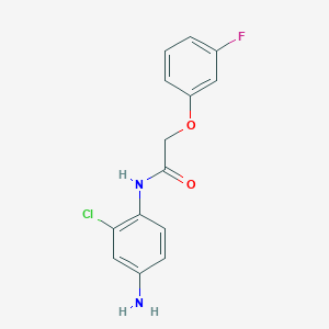 molecular formula C14H12ClFN2O2 B1644379 N-(4-amino-2-chlorophenyl)-2-(3-fluorophenoxy)acetamide CAS No. 953747-30-3