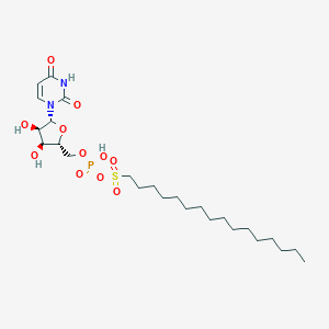 [[(2R,3S,4R,5R)-5-(2,4-dioxopyrimidin-1-yl)-3,4-dihydroxyoxolan-2-yl]methoxy-hydroxyphosphoryl] hexadecane-1-sulfonate