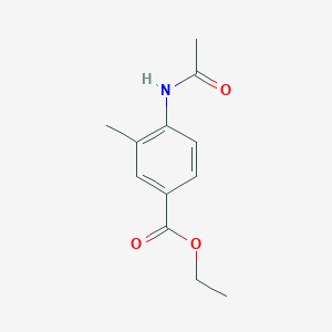 molecular formula C12H15NO3 B1644405 Ethyl 4-acetamido-3-methylbenzoate 
