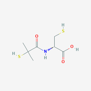 molecular formula C7H13NO3S2 B164452 (2S)-2-[(2-methyl-2-sulfanylpropanoyl)amino]-3-sulfanylpropanoic acid CAS No. 130999-94-9
