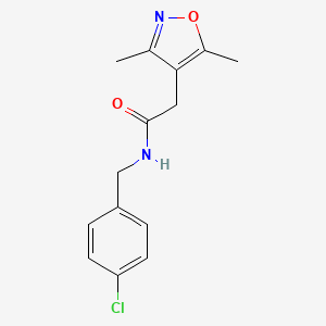 N-(4-chlorobenzyl)-2-(3,5-dimethylisoxazol-4-yl)acetamide