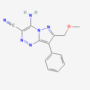 4-Amino-7-(methoxymethyl)-8-phenylpyrazolo[5,1-c][1,2,4]triazine-3-carbonitrile