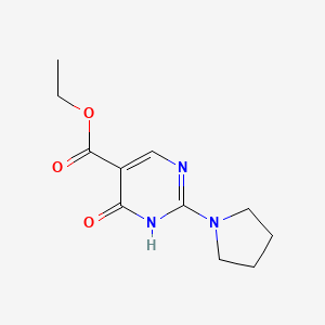 molecular formula C11H15N3O3 B1644722 Ethyl4-hydroxy-2-(pyrrolidin-1-yl)pyrimidine-5-carboxylate 