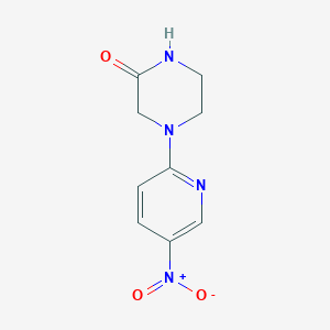 molecular formula C9H10N4O3 B1644796 4-(5-Nitropyridin-2-yl)piperazin-2-one 
