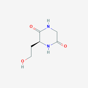 molecular formula C6H10N2O3 B1644799 (S)-3-(2-hydroxyethyl)piperazine-2,5-dione 
