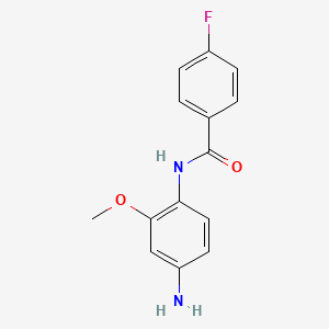 molecular formula C14H13FN2O2 B1644832 N-(4-Amino-2-methoxyphenyl)-4-fluorobenzamide CAS No. 926227-31-8