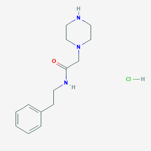 molecular formula C14H22ClN3O B1644852 N-(2-phenylethyl)-2-piperazin-1-ylacetamide;hydrochloride 