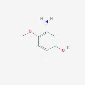 molecular formula C8H11NO2 B164487 5-Amino-4-methoxy-2-methylphenol CAS No. 137290-78-9