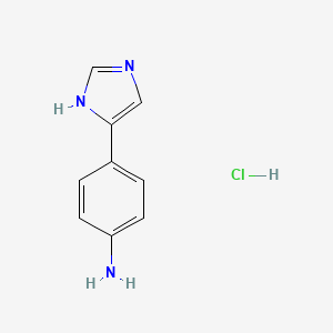 molecular formula C9H10ClN3 B1644945 4-(1H-imidazol-4-yl)aniline hydrochloride 