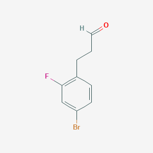molecular formula C9H8BrFO B164504 3-(4-Bromo-2-fluorophenyl)propanal CAS No. 134057-46-8