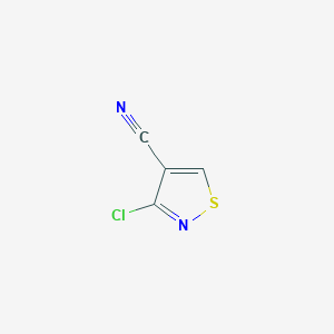 molecular formula C4HClN2S B1645106 3-Chloroisothiazole-4-carbonitrile 
