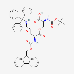 molecular formula C47H47N3O9 B1645177 Boc-Ser(Fmoc-Gln(Trt))-OH 
