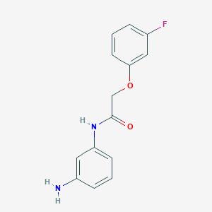 molecular formula C14H13FN2O2 B1645196 N-(3-Aminophenyl)-2-(3-fluorophenoxy)acetamide CAS No. 954265-26-0