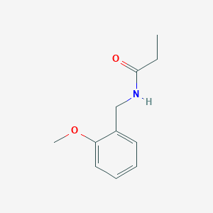 molecular formula C11H15NO2 B1645226 N-[(2-methoxyphenyl)methyl]propanamide 