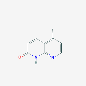 molecular formula C9H8N2O B1645231 5-methyl-1H-1,8-naphthyridin-2-one 