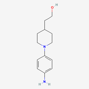 molecular formula C13H20N2O B1645248 1-(4-Aminophenyl)-4-piperidineethanol 