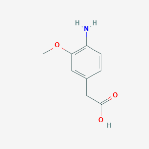 molecular formula C9H11NO3 B1645355 2-(4-Amino-3-methoxyphenyl)acetic acid 