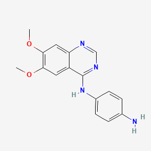 molecular formula C16H16N4O2 B1645392 N1-(6,7-Dimethoxyquinazolin-4-yl)benzene-1,4-diamine 