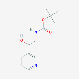 molecular formula C12H18N2O3 B1645439 Tert-butyl 2-hydroxy-2-(pyridin-3-yl)ethylcarbamate 
