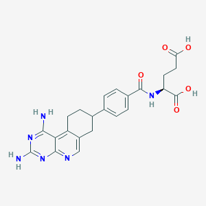 (2S)-2-[[4-(1,3-diamino-7,8,9,10-tetrahydropyrimido[4,5-c]isoquinolin-8-yl)benzoyl]amino]pentanedioic acid