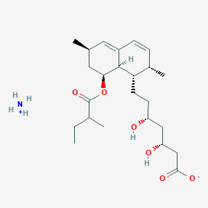 molecular formula C24H37O6.NH4 B164569 Mevinolinic acid, monoammonium salt CAS No. 77550-67-5