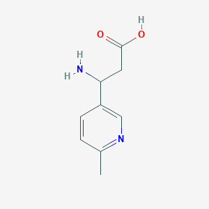 molecular formula C9H12N2O2 B1645820 3-Amino-3-(6-methyl-3-pyridyl)propionic acid 