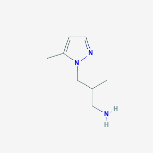 2-methyl-3-(5-methyl-1H-pyrazol-1-yl)propan-1-amine