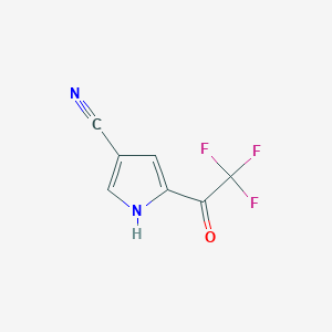 5-(Trifluoroacetyl)-1H-pyrrole-3-carbonitrile