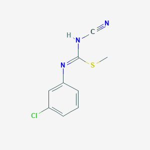 methyl N-(3-chlorophenyl)-N'-cyanoimidothiocarbamate