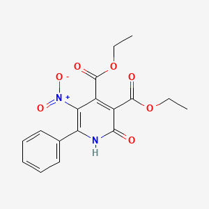 molecular formula C17H16N2O7 B1646024 Diethyl 2-hydroxy-5-nitro-6-phenylpyridine-3,4-dicarboxylate 